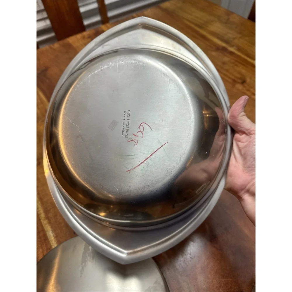 Guy Degrenne stainless steel serving dish With cover Lid (TD)